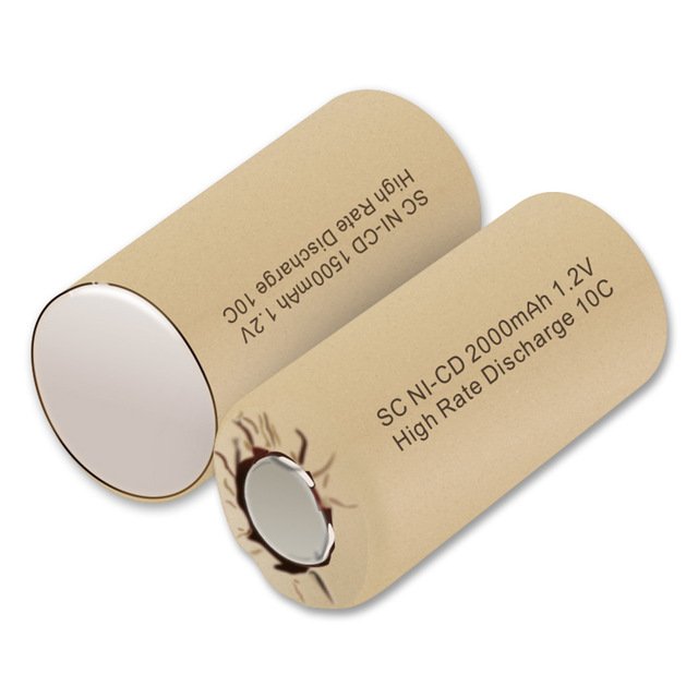 SC NI-CD Sub C 4/5 1500mAh 2000mAh 2500mAh 3000mAh 3500mAh 1.2V NICD Rechargeable Battery for Fire Emergency