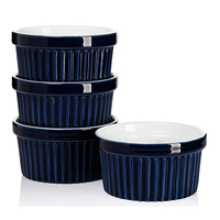 Bols à Dessert en grès céramique, plats de four, tasses à Dessert, bol à soufflet, vente en gros, 6 pièces