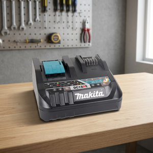 Cargador de batería Makita DC18RE de 18V con doble puerto para iones de litio de uso profesional - Product Image 3