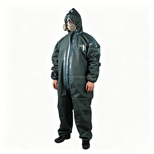Combinaisons de sécurité antistatiques en PVC résistant aux acides haute performance avec capuche intégrée pour la <span class=keywords><strong>protection</strong></span> chimique ISO - Product Image 2