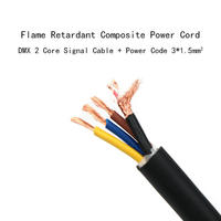 Câble de signal DMX 2 conducteurs + cordon d'alimentation 3*2.5mm2 3*1.5mm2 Cordon d'alimentation composite ignifuge pour l'éclairage de scène