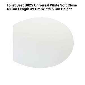 Siège de toilette U025 universel blanc à fermeture douce, longueur 48 cm, largeur 39 cm, hauteur 5 cm - Product Image 3