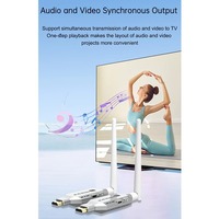 Kit Transmisi Audio Video HD Nirkabel 4K 5.8G, Transmitter Receiver, Adaptor Screen Cast untuk PC Laptop TV Proyektor