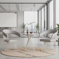 Fauteuil de loisirs réglable JINSEN JT-01-5 en fer forgé de qualité supérieure, mousse haute densité, rotation à 360 degrés pour salon moderne et extérieur