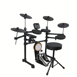 Batería Electrónica Profesional de Fábrica, Kit de Batería Electrónica con <span class=keywords><strong>Doble</strong></span> <span class=keywords><strong>Bombo</strong></span> para Presentaciones de Bandas y Espectáculos en Vivo - Product Image 4