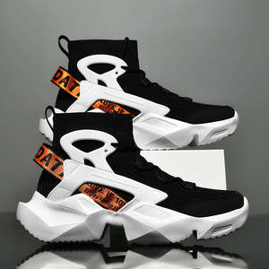 High-Top Breathable Mesh Men's Casual Running Outdoor <b>Sneakers</b>-High Quality Plus Size Fashion Walking <b>Shoes</b> - Product Image 4