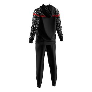 ชุดเซ็ตเสื้อฮู้ดดี้และกางเกงจ็อกเกอร์ผ้าโพลีเอสเตอร์พิมพ์ลายหนาพิเศษสำหรับผู้ชาย ชุดกีฬา ชุดออกกำลังกาย ขายส่ง - Product Image 4