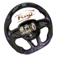 Volant personnalisé en fibre de carbone LED pour Dodge Challenger (Hellcat, SRT, R/T, SE) et Charger, fibre de carbone forgée violette