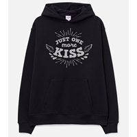 Sweat à capuche oversize 100 % coton pour homme, noir uni, épais, avec logo personnalisé imprimé en relief, style streetwear, fabricant