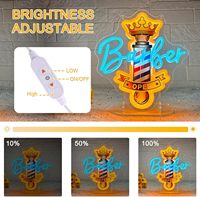 En stock, enseigne au néon pour barbier, décoration de salon de coiffure, enseignes au néon LED