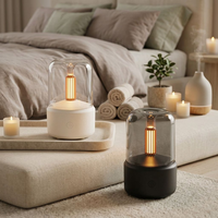 Humidificateur d'air à flamme de bougie simulée, diffuseur d'huiles essentielles USB pour aromathérapie, parfum d'ambiance pour la maison, ultrasonique