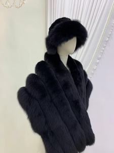 MWFur Frauen Winter Fox Pelz <span class=keywords><strong>Wrap</strong></span> Luxus Long Silver Fox Pelz Schal für Frau - Product Image 5