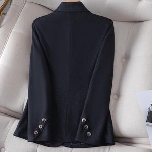 Pink Plaid Blazer For Women S Size Polyester Fabric Casual Workwear Top - Product Image 2