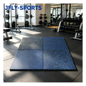 Dalles de sol en caoutchouc EPDM emboîtables pour salle de sport, anti-déplacement, insonorisées, pour entraînement intérieur/extérieur et garage - Product Image 1