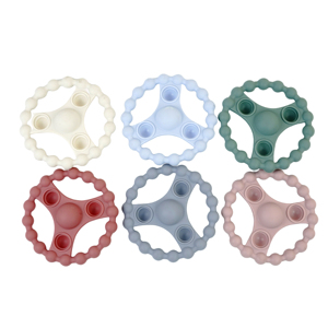 BPA-free Silicone Teether Vòng đồ chơi cho 6-12 tháng trẻ sơ sinh mềm trẻ sơ sinh mọc răng & nhai đồ chơi - Product Image 6