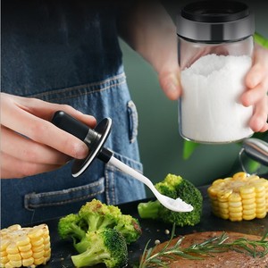 Depósito aromático de vinagre de cocina, recipiente de almacenamiento <span class=keywords><strong>con</strong></span> <span class=keywords><strong>cuchara</strong></span>, tarros de especias, botellas <span class=keywords><strong>con</strong></span> tapa y cucharas - Product Image 3