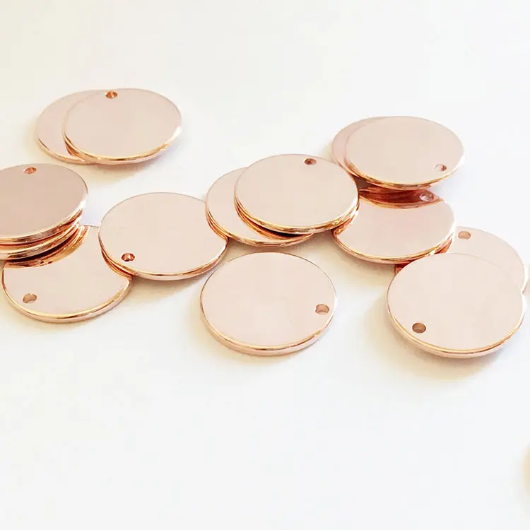 Wholesale Custom Stainless Steel Aluminum Round Coin Tags Necklace Pendant Metal Stamping Jewelry Blanks Fabrication
