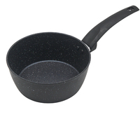 Marmite à soupe antiadhésive en aluminium avec revêtement antiadhésif, sans BPA, pour la préparation de la nourriture pour bébé, avec poignées ergonomiques en bois anti-chaleur