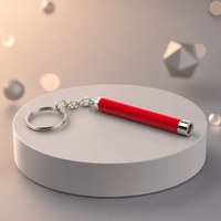 Vente en gros directe usine : Porte-clés lampe torche LED à projection, avec capuchon métallique et chaîne à billes, couleur personnalisable, pour cadeau en gros