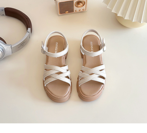 Chaussures pour enfants, nouvelles sandales d'été pour filles, style princesse, douces et élégantes, à semelle épaisse, style romain - Product Image 2