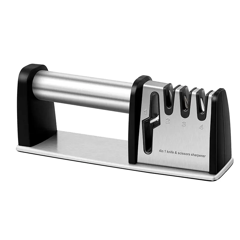 Jean-Patrique Afilador de cuchillos de acero inoxidable Construido con acero de calidad profesional para un afilado rápido y eficiente 8 pulgadas 