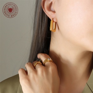 Pendientes de Acero Inoxidable Populares, Pendientes Cuadrados Delicados y Huecos para Mujer - Product Image 5