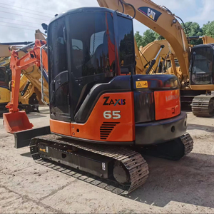 Excavadora pequeña usada Hitachi Zx65USB Zx65 de 6 toneladas, excavadora mini Hitachi Zx65USB de segunda mano de 6.5 toneladas - Product Image 1