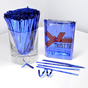 800pcs 4mm Wide Metallic Iron Wire Twist Ties 6-15cm Long <strong>Cake</strong> <strong>Tools</strong> for Bread Pastry Toast Food Lollipop Packaging - Product Image 3