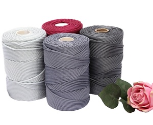 Wholesale 3mm 230Meter Knitting Polyester Braided Rope Hollow Packaging Crochet Cotton Rope DIY Macrame Nylon Cord
