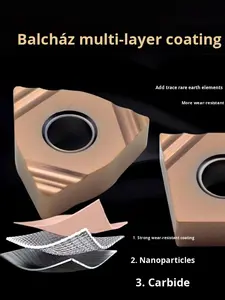 VCMW160404 إدراج سلسلة عالية الصلابة VNMG <span class=keywords><strong>CNMG</strong></span> MA TNMG TiAlN طلاء HRA65 أدوات القطع للحفاظ على صلابة - Product Image 3