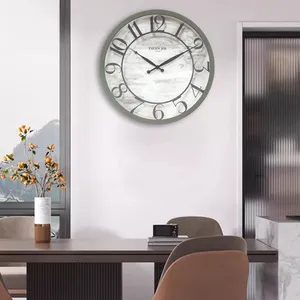Moderne 16-Zoll-Heimarmütze modische Wanddekoration Wohnzimmer Einseitiges Design Kunststoff-Wanduhr