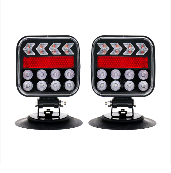 DUN 12V Wireless Magnetic Trailer Lights Rechargeable LED Light Kit IP67 Waterproof for Truck Boat RV Campers Utility