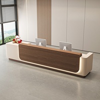 Bureau de réception commercial moderne en bois massif, écologique et durable, pour salon de beauté, magasin de vêtements, salle de danse
