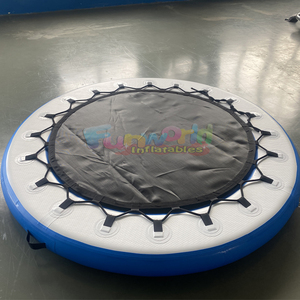 Commercial grade <b>inflatable</b> sunbathing pad for pool water lounge <b>floating</b> dock platform with mesh - Product Image 5