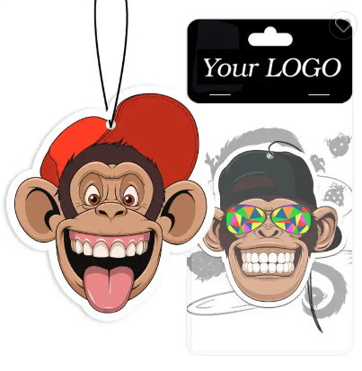 Недорогой бумажный автомобильный освежитель воздуха с индивидуальной формой и логотипом