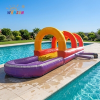 Toboggan aquatique gonflable WINSUN, prix usine, coloré, personnalisé, écologique, en PVC, facile à installer, usage commercial, pour une seule personne