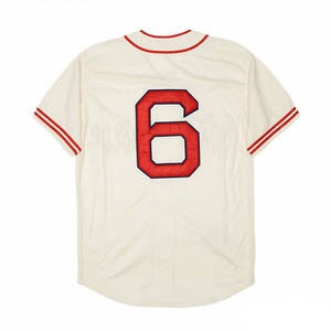 Maglie da Baseball Vintage da Uomo con Cuciture Stile Retrò 3 Jimmie Foxx 5 Nomar Garciaparra 6 Johnny Pesky 9 Ted Williams 14 Jim Rice S-3XL - Product Image 4