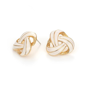 Orecchini a Perno in Seta con Nastro per Donne, Accessori per Orecchie alla Moda per Uso Quotidiano - Product Image 2