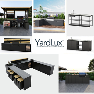 DIY alumínio moderno liga cozinha ao ar livre armários com montagem rápida Design para Villa Use - Product Image 3