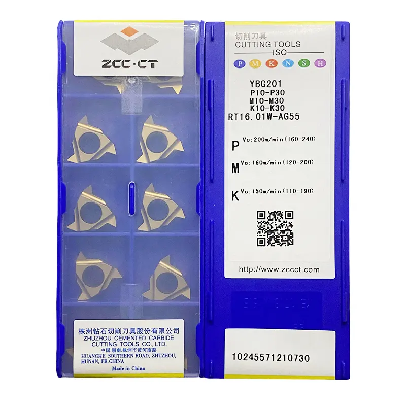 ZCC YBG201 RT16.01W-AG55, RT16.01W-AG60,RT16.01W-G55P Carbide Inserts CNC Turning Tool Lathe Cutter Tools