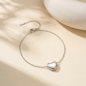 Pulsera de Cadena con Zirconia en Forma de Corazón, Chapada en Oro de 18K PVD, Joyería Romántica de Acero Inoxidable 304, Regalo para el Día a Día de la Mujer - Product Image 2