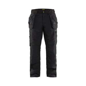 BLAKLADER - 150025179900D100 Pantalon d'artisan X1500 Softshell Noir-PANTALON DE TRAVAIL EAN 7330509394779 PANTALON DE TRAVAIL CARGO - Product Image 1