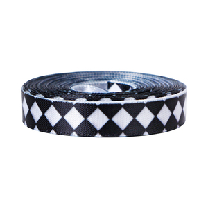 MSD 2026 Nouveau ruban en satin à carreaux noir et <span class=keywords><strong>blanc</strong></span> imprimé thermiquement pour emballage cadeau et décoration - Product Image 2