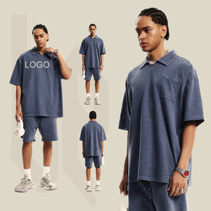 Camiseta de Hombre de 220 Gramos, Manga Corta, Cuello Redondo, Tejido Liso, 100% Algodón, Talla Grande, Estilo Vintage, Lavado Ácido, Impresión Serigráfica - Product Image 6