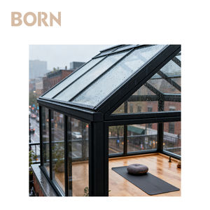 <span class=keywords><strong>Precio</strong></span> de fábrica personalizado térmicamente roto vidrio de aluminio Sunroom vivero creciente jardín casa Mini invernadero para flores - Product Image 3