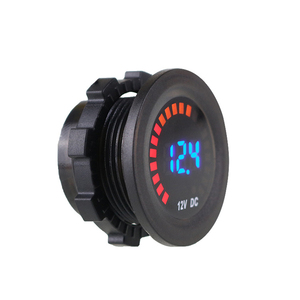 Voltímetro Digital LED de 12V 6V a 16V, Tipo Barra Gráfica, Redondo, para Montar en Panel, para Auto, Barco, RV, ATV - Product Image 2