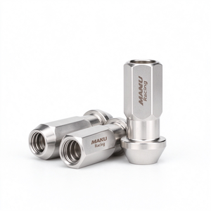 น็อตล้อรถแข่ง M12x1.25 M12x1.5 M14x1.5 SUS316 เหล็กกล้าไร้สนิมฟอร์จ ขนาด 45 มม. - Product Image 1