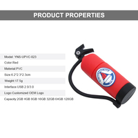 PVC 2.0 3.0 8GB clé USB avec logo personnalisé extincteur 16GB U disque pour 32GB clé USB cadeaux Pendrive