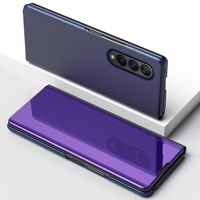 Pour Samsung Z Fold7 étui intelligent miroir étui à rabat vue dégagée support en cuir téléphone couverture arrière pour Galaxy Z Fold 6 5 4 3