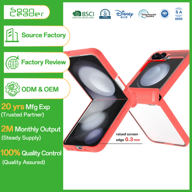 Soonleader Wholesale Hard Scratch Resistant PC Soft Anti Yellow TPU PET Phone Case Cover for Samsung Z Flip 6 7FE